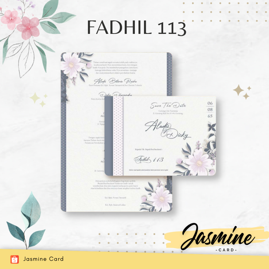 BLANGKO UNDANGAN PERNIKAHAN TERMURAH FADHIL 113