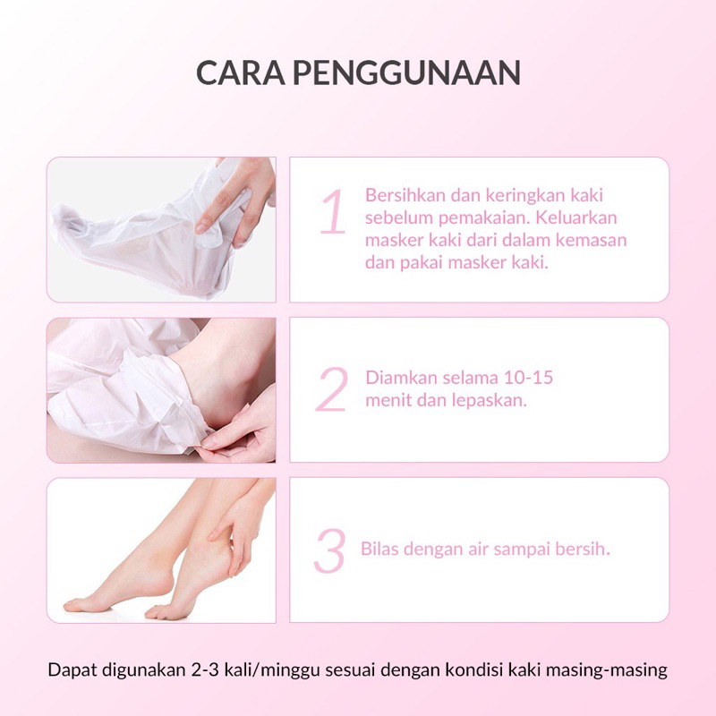 ✨ AKU MURAH ✨Bioaqua Goat Milk Niacinamide Smooth Foot Mask 35gr (BPOM)