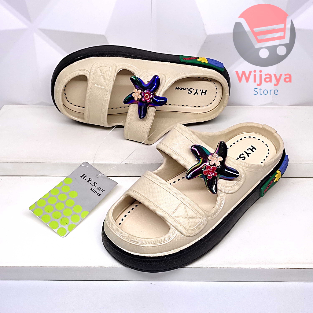 BALANCE HYS 029 Sandal Anak Perempuan Viral Selop Import dengan Desain Ban Dua Motif Kekinian yang Nyaman