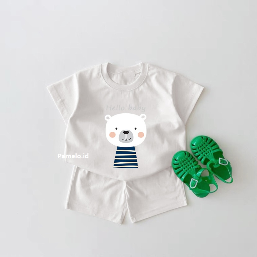 Pamelo.id Set Anak Viral / Polar  / Fashion Anak / Stelan baju anak / Korea Style / Set Balita