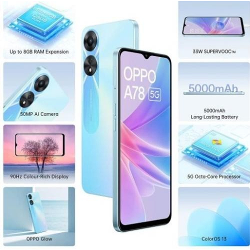 Oppo A78 5G + A77s [8/128GB] Garanasi Resmi Oppo