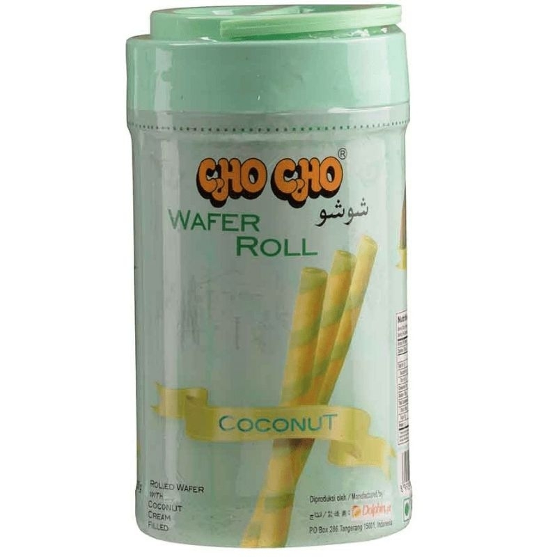 

Cho Cho Wafer Roll Stick Rasa Coconut 260 gr / Biskuit Wafer Roll Stick 260 gr