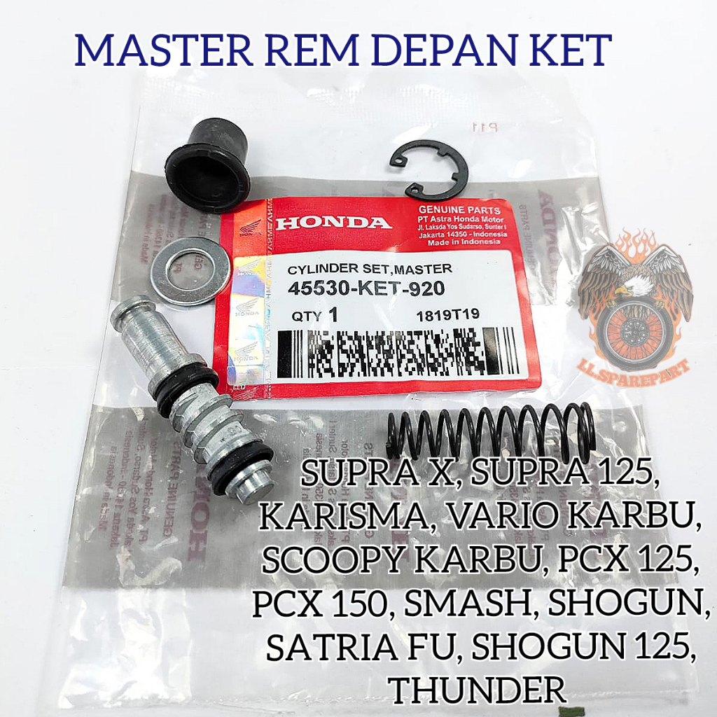 MASTER REM KIT DEPAN ORI HONDA KET KUALITAS ASLI ORIGINAL SUPRA X KARISMA PCX 150 SMASH SHOGUN 125 S