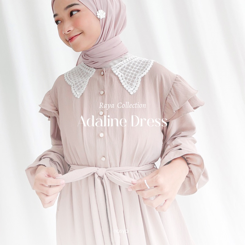 Adaline Dress by nasya.id - Raya Dress - Korean Dress - Gamis Lebaran - Dress Cantik - Dress Lebaran