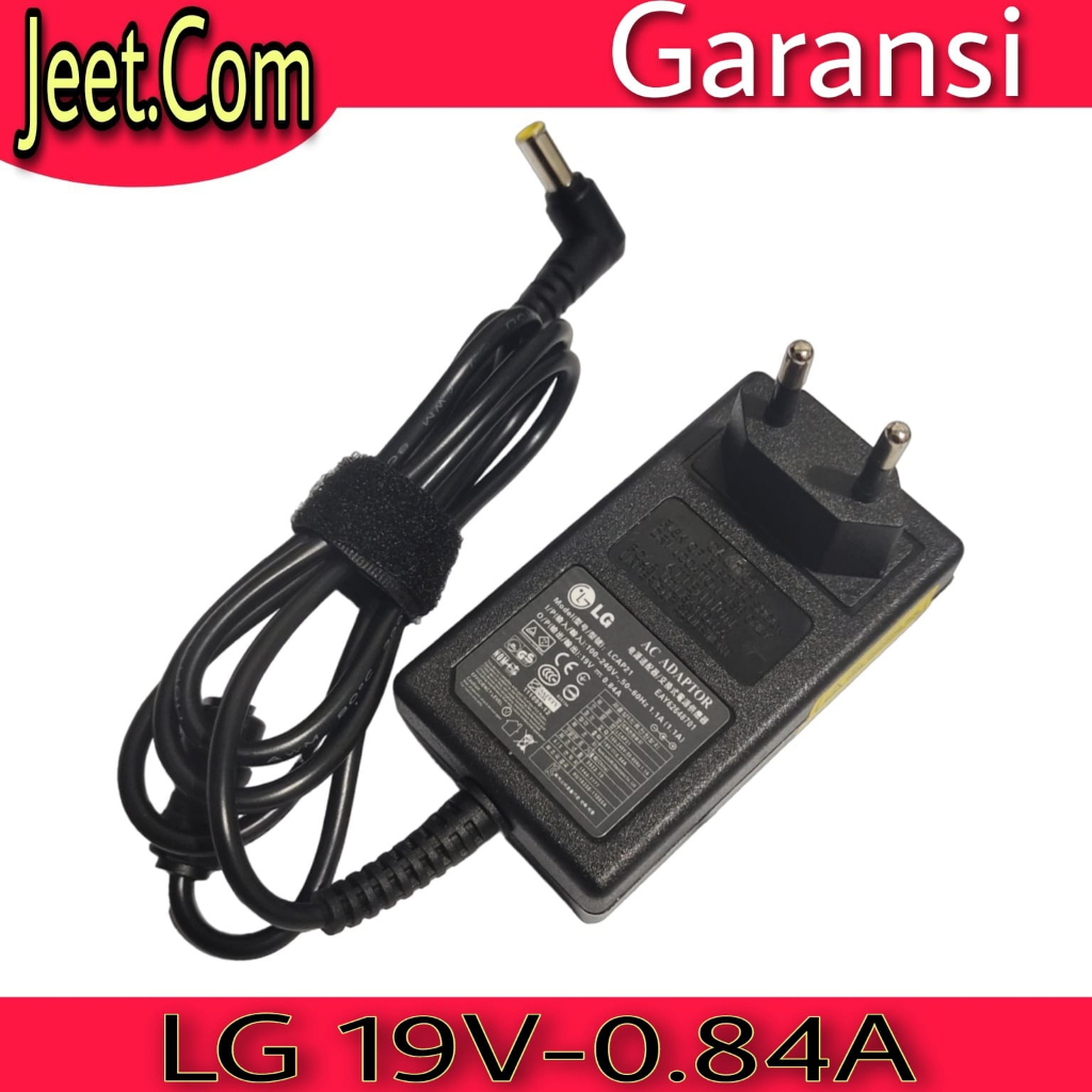 Adaptor TV Monitor LG 19V-0.8A LED TV Monitor LG Colokan Jarum