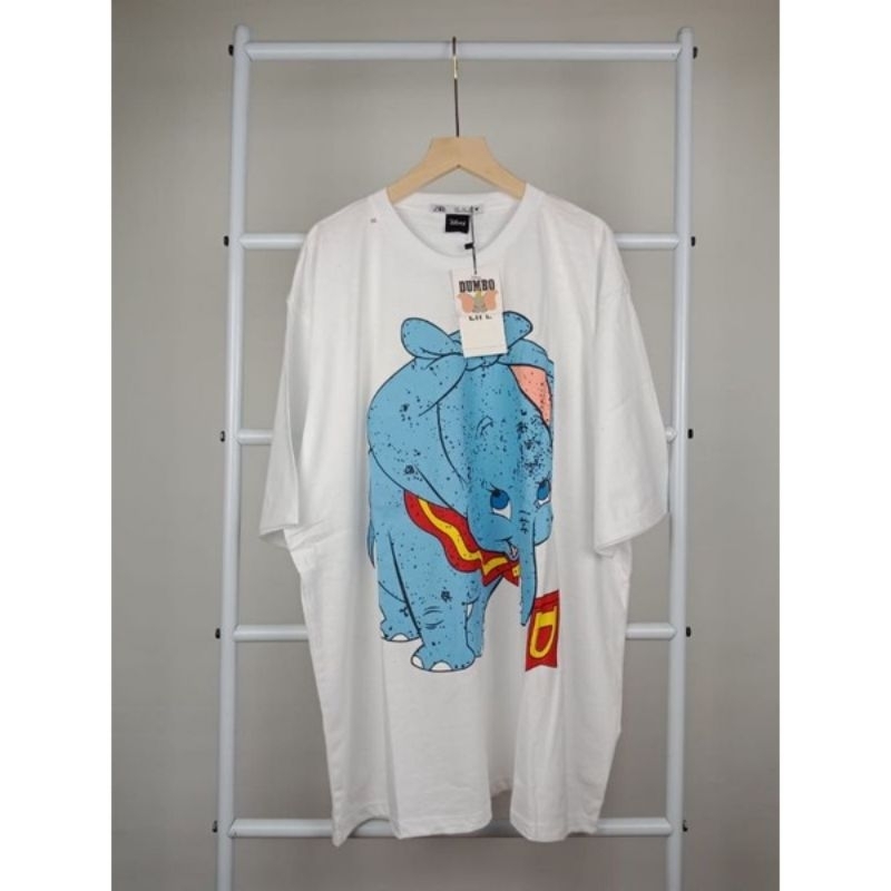 KAOS DUMBO BIGSIZE PRIA WANITA XXL XXXL XXXXL / KAOS JUMBO KAOS KARAKTER KAOS OVERSIZE WARNA PUTIH ALL