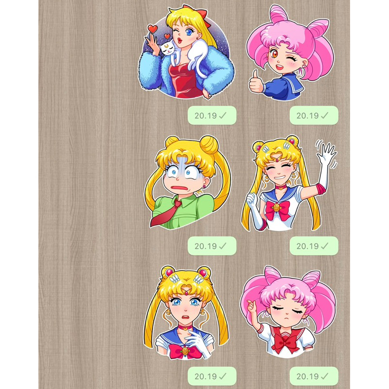 PAKET STIKER WHATSAPP SAILORMOON ( NON GERAK )