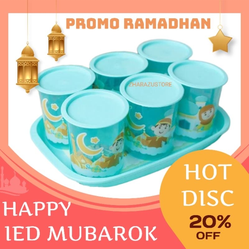 PROMO TERBARU toples calista super jumbo set 7in1/toples tobaki plus nampan / toples calista kue lebaran / toples plus nampan islamic modern / toples lopan calista set 7in1