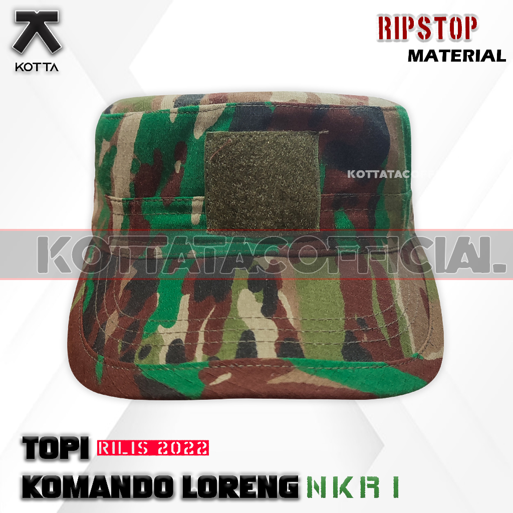 TOPI LORENG NKRI TERBARU - TOPI RIMBA NKRI TERBARU - TOPI PET KOMANDO LORENG KASAD NKRI TERBARU