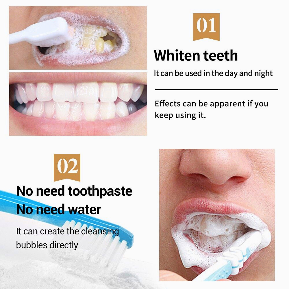 Odol pemutih gigi dan karang gigi Permanen teeth whitening Bubuk pemutih gigi 50G Pemutih gigi dan penghilang karang gigi Pasta gigi pemutih Perawatan Pemutihan Gigi/Menghilangkan Gigi Kuning/Noda Teh