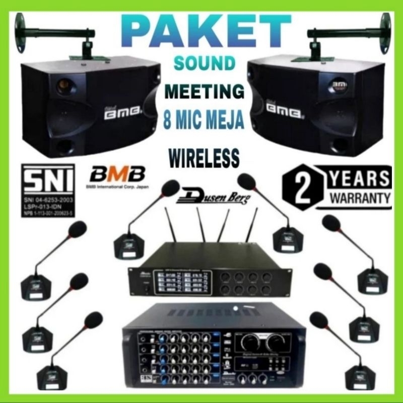 Paket Conference Mic Meja Wireless 8 Unit Mic meja Dusenberg Dan Sound System BMB