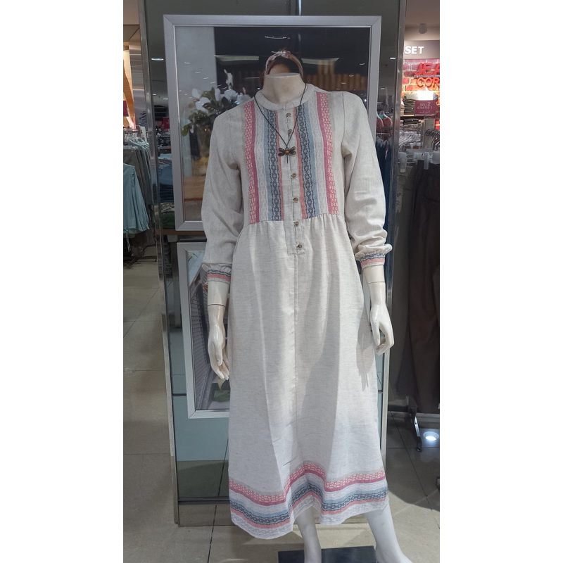 NEW ARRIVAL GAMIS TRISET BAJU MUSLIM WANITA TRISET CASUAL STRIPE LOOK