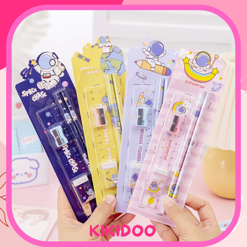 

KIKIDOO 1 SET ALAT TULIS 5in1 PENSIL PENGHAPUS SET RT117