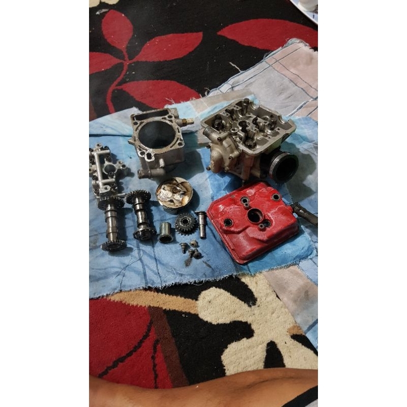 cylinder head kop komplit husqvarna te250 te 250 2013 red head buring piston noken as