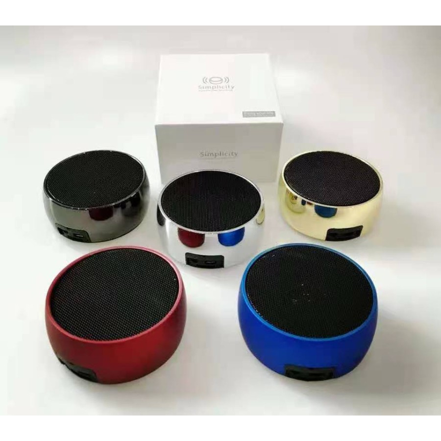 Speaker Bluetooth Mini Simplicity Metal Wireless Portable