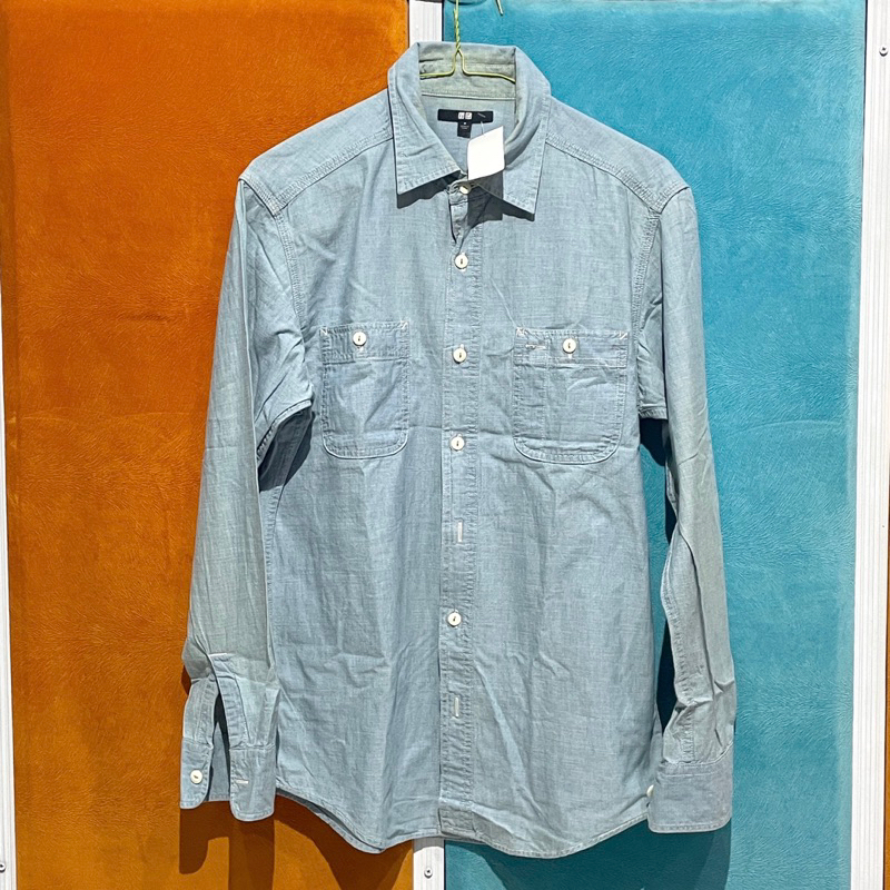 Uniqlo - Kemeja Denim - Navy - Second / Preloved