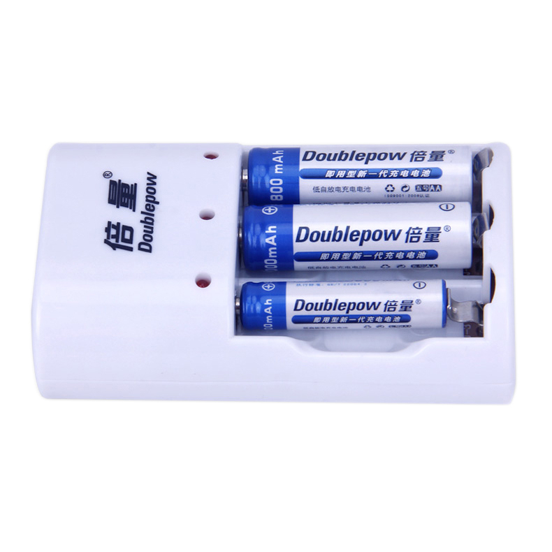 Doublepow Charger Baterai 3 slot AA/AAA with 3PCS AAA 1250mAh - DP-B33 - White