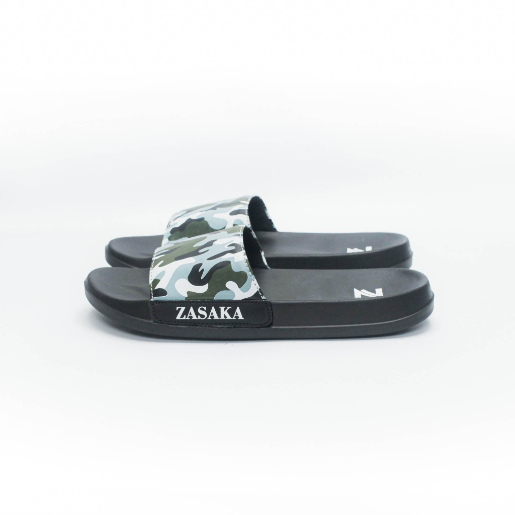 ZASAKA - Black Army | Sandal Original | Sandal Pria | Sandal Slide | Sandal Lokal Original