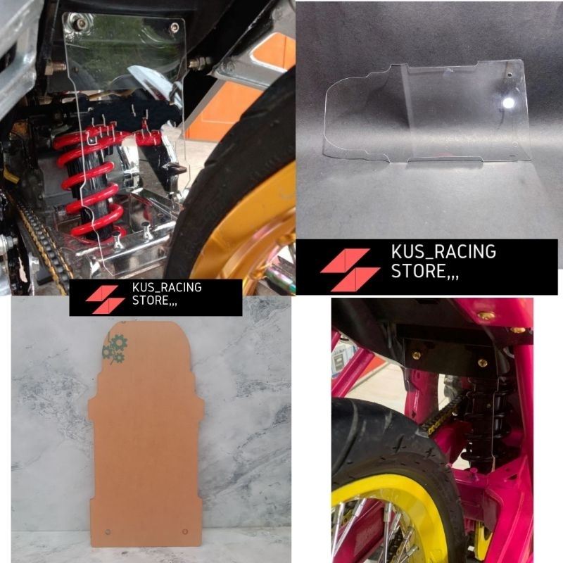 Mika Akrilik Pelindung Shock All Vixion New Vixion Old Mudflap Vixion Penahan Lumpur Warna Bening