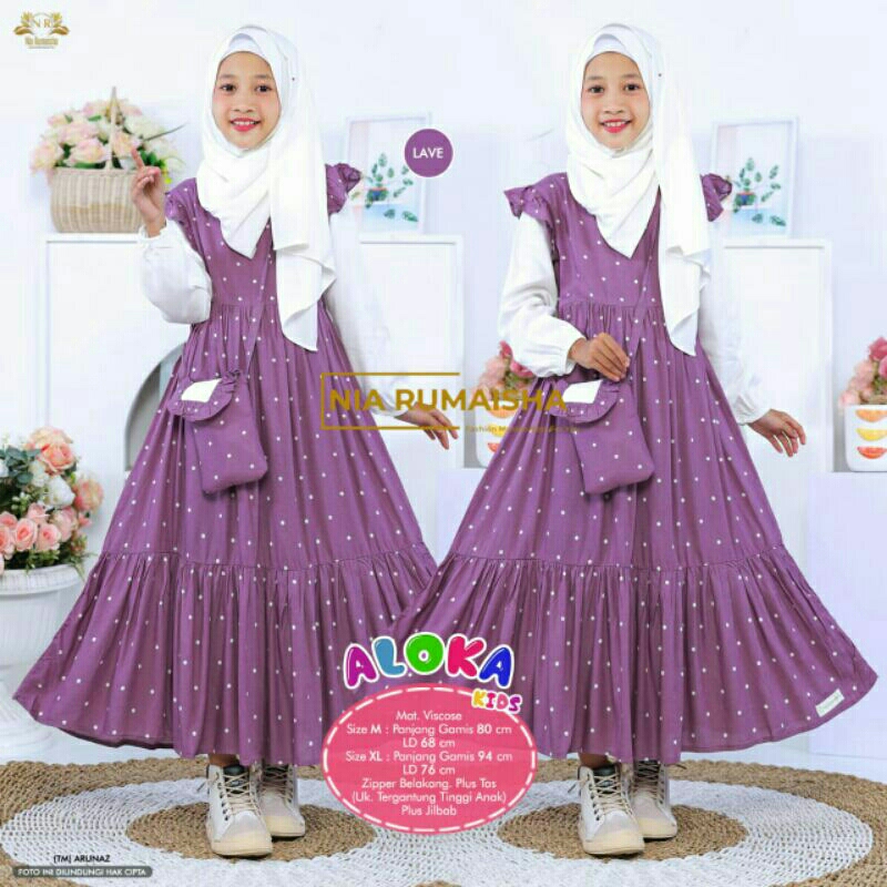 Aloka gamis anak Nia Rumaisha
