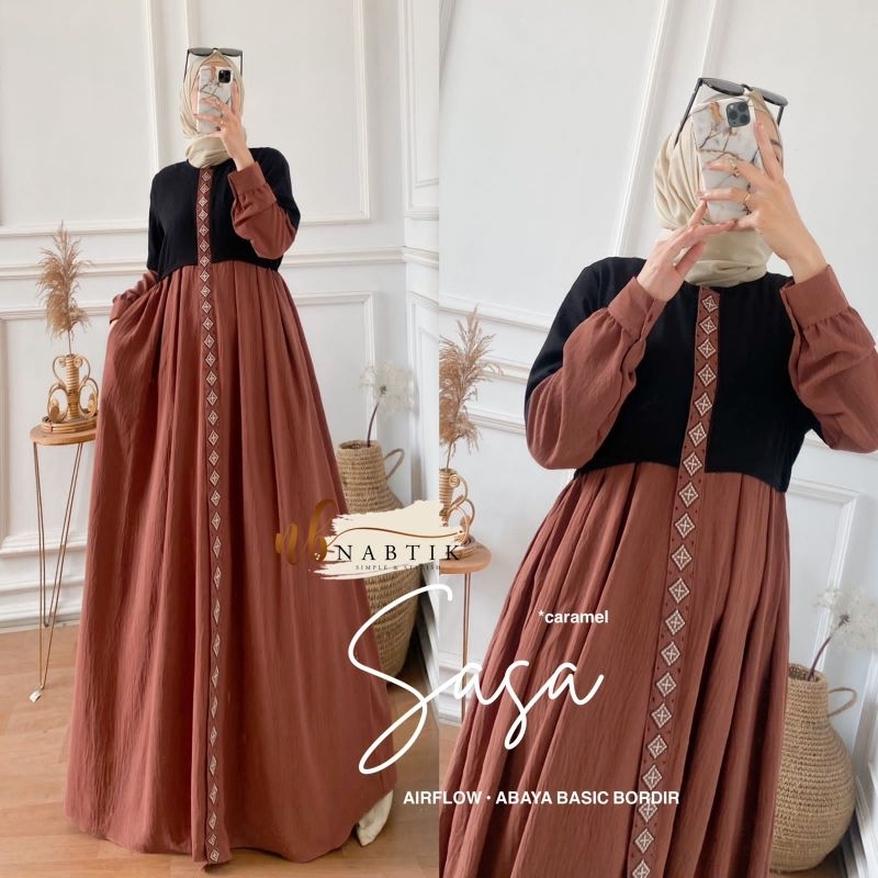 dress lebaran simple Sasa maxy ori nabtik