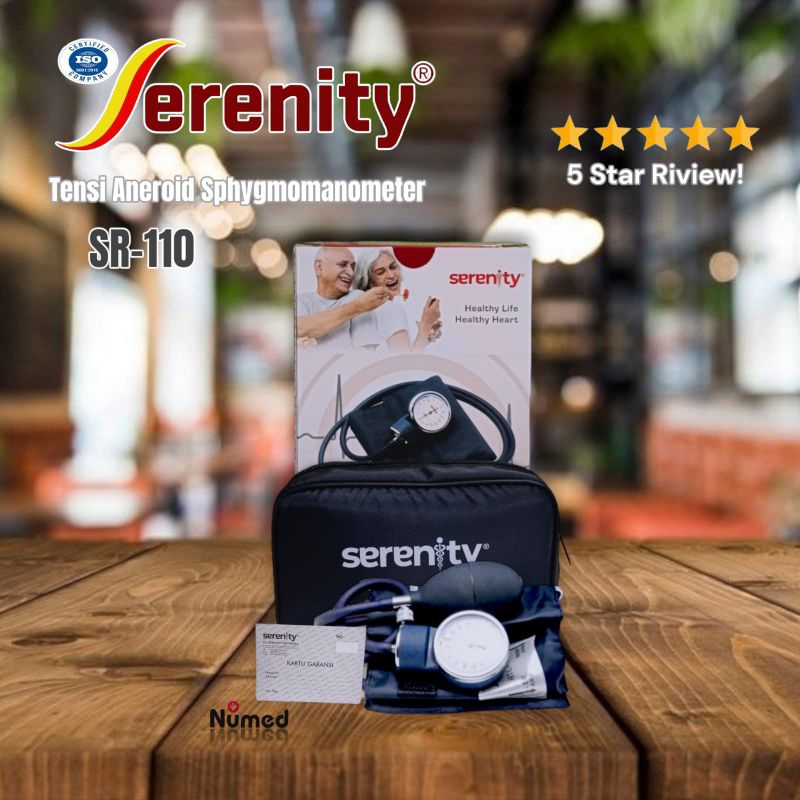 Serenity SR-110 Tensimeter Aneroid Sphygmomanometer Tensi Jarum Manual Cek Ukur Tekanan Darah Serenity SR110