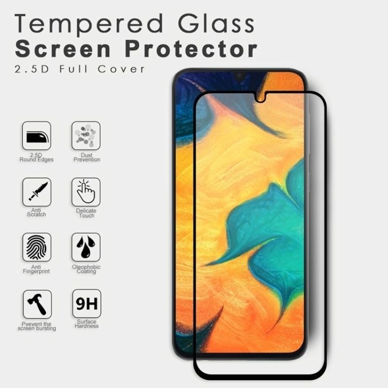 Tempered Glass Samsung A20/A30/A50/A31/A30S/A50S/M30S/M21/M30/A22/A32/A23/ ANTI GORES FULL SCREEN