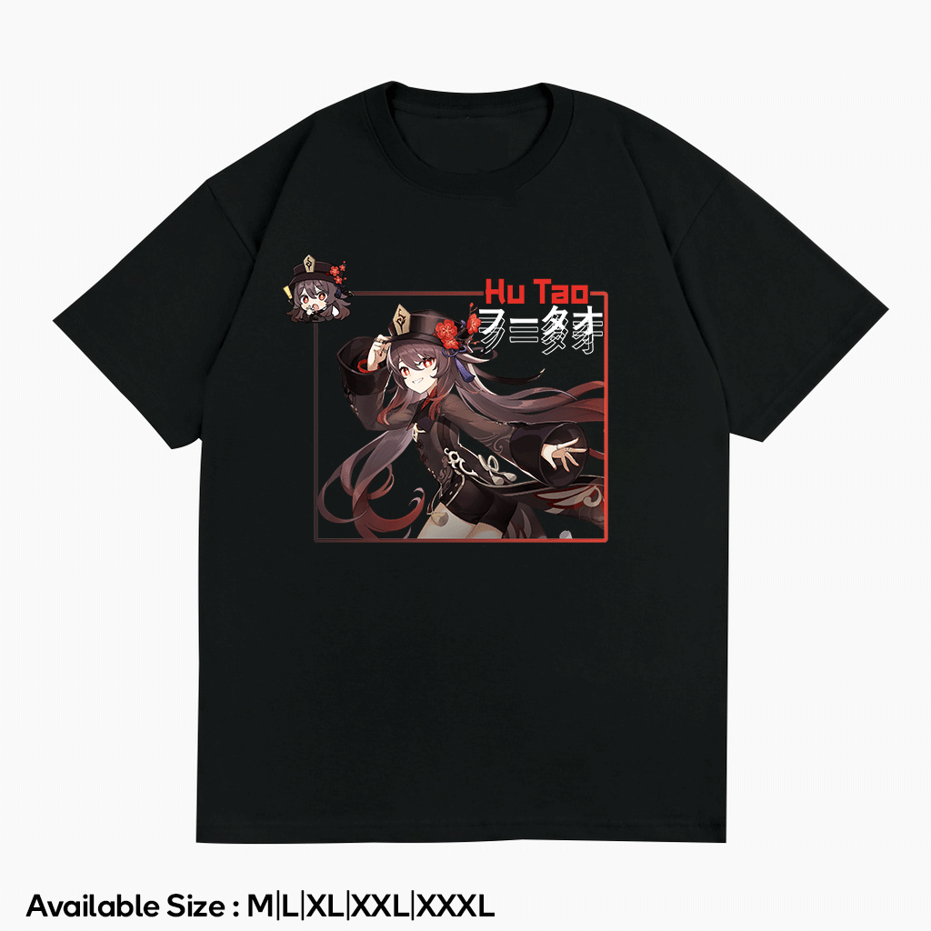 Baju Kaos Genshin Impact Hutao v2