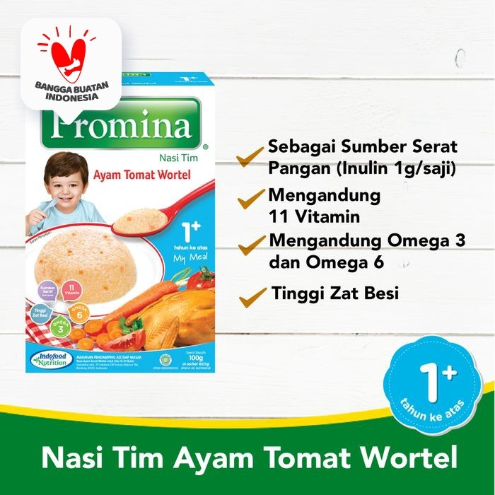 PROMINA N. TIM AYAM TOMAT WORTEL &amp; SALMON NEW BOX 100 GR