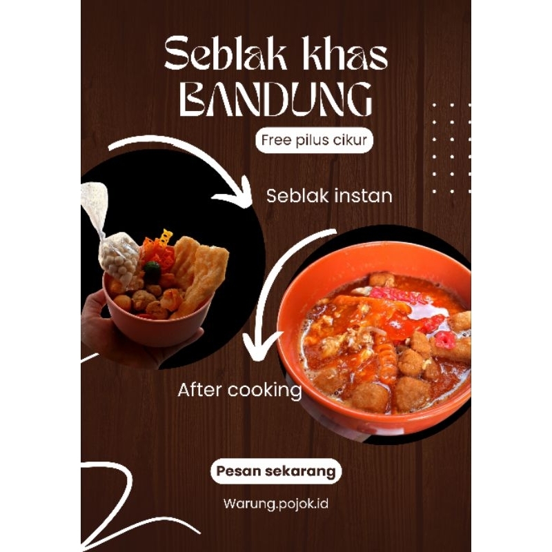 

SEBLAK INSTAN WARUNG POJOK BANDUNG (FREE PILUS CIKUR)