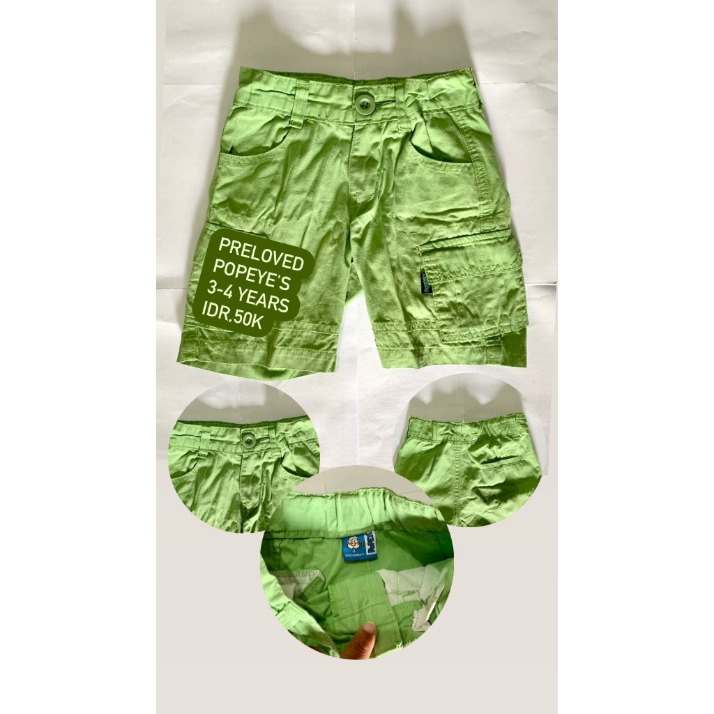 Celana Pendek Anak Cowok Popeye's Size 3-4Y
