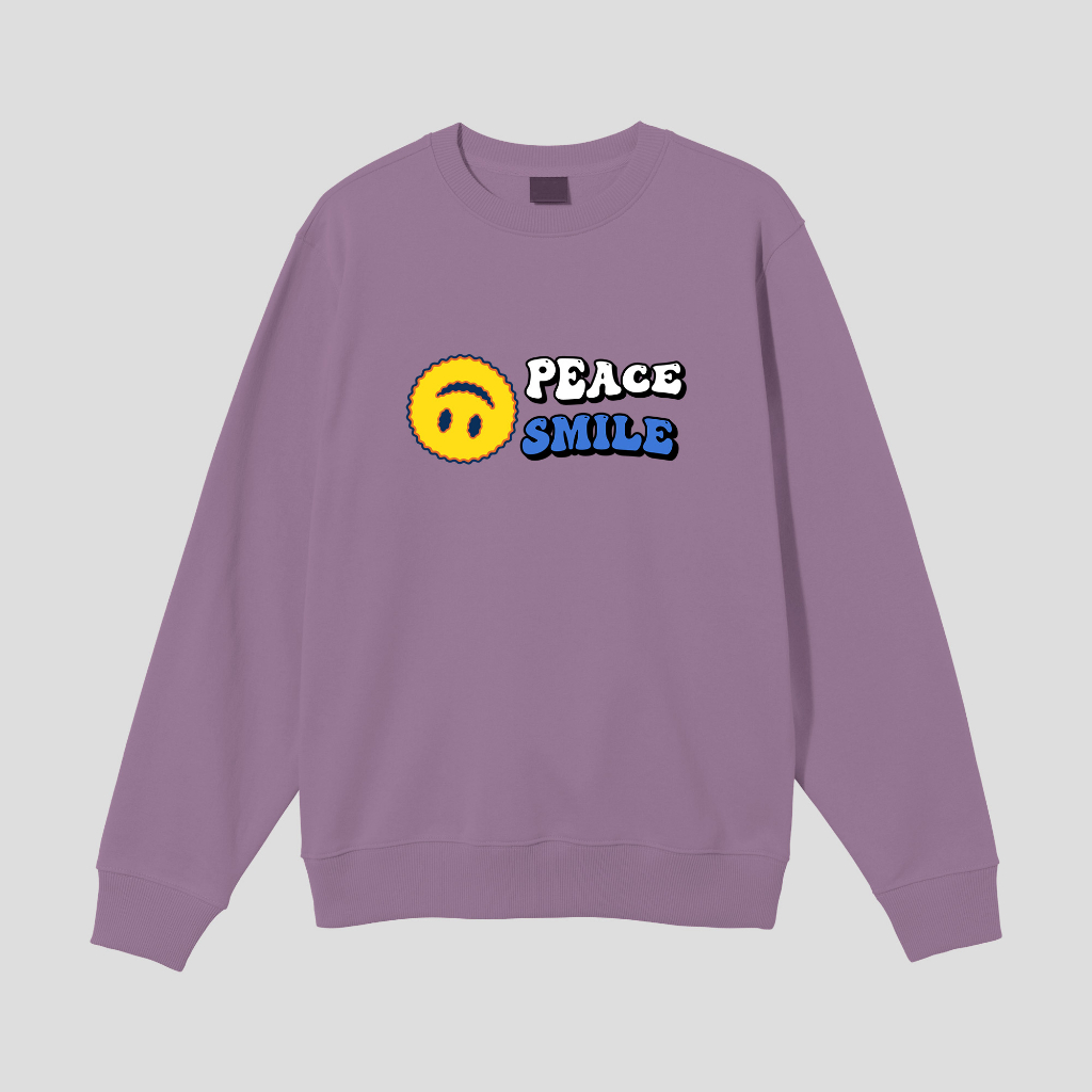 PEACE SMILE SWEATER CREWNECK PRIA WANITA Size M-XXL