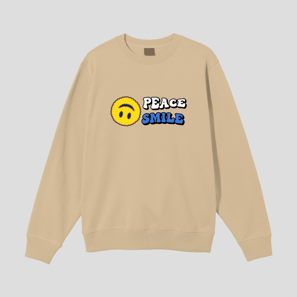 PEACE SMILE SWEATER CREWNECK PRIA WANITA Size M-XXL