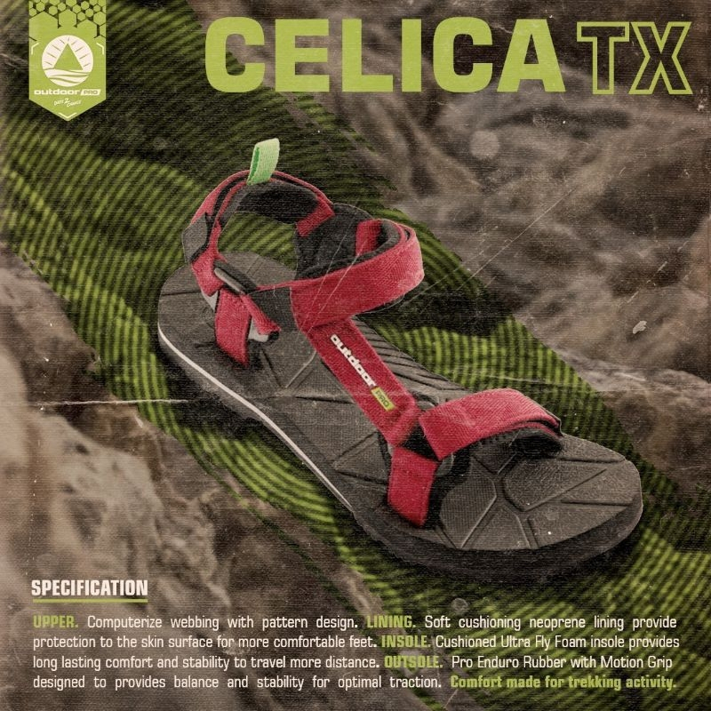 SANDAL GUNUNG OUTDOOR PRO CELICA TX SANDAL GUNUNG WANITA PENDAKI HIKING OUTDOOR SANDAL JEPIT SLIDE S