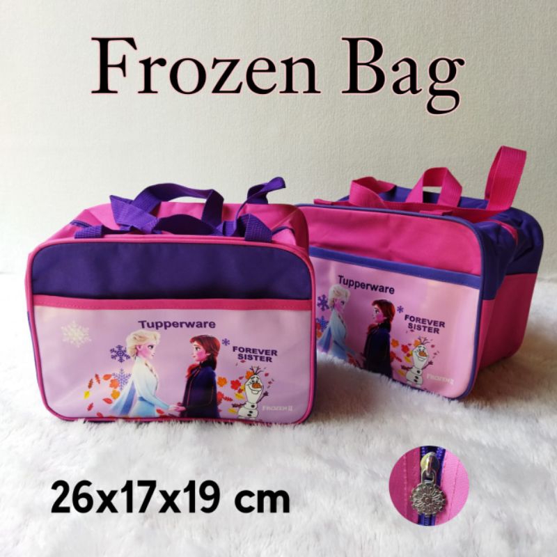 Tas bekal makan Tupperware Frozen Elsa / Tas Tupperware Frozen Elsa Forever Sister / Lunch Bag
