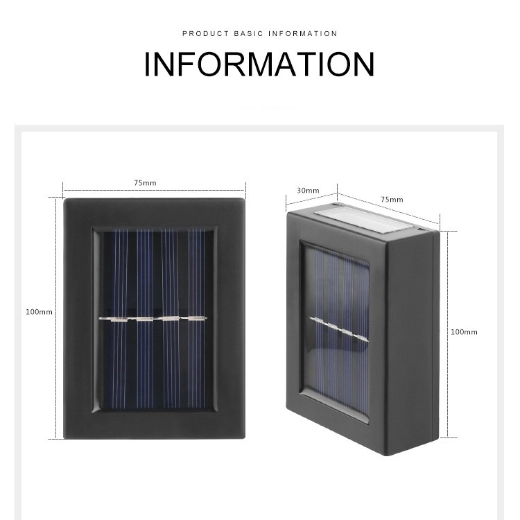 [BISA COD] Lampu Dinding LED 2 Arah Tenaga Surya Anti Air Untuk Dekorasi Taman Outdoor