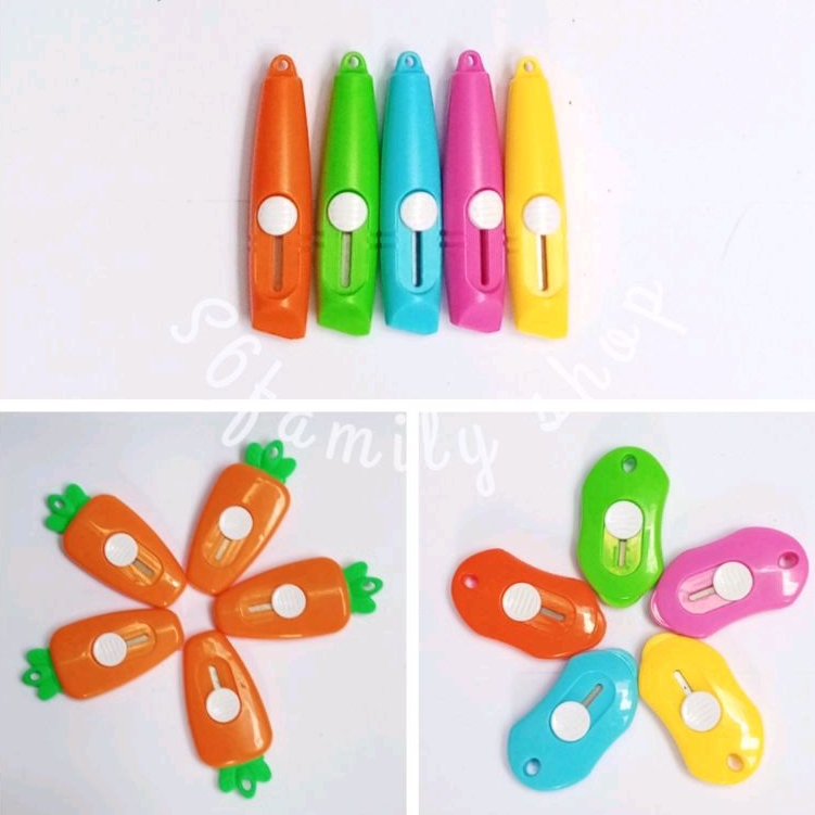 

Pisau Kecil Cutter Mini Karakter Cutter Travelling Portable