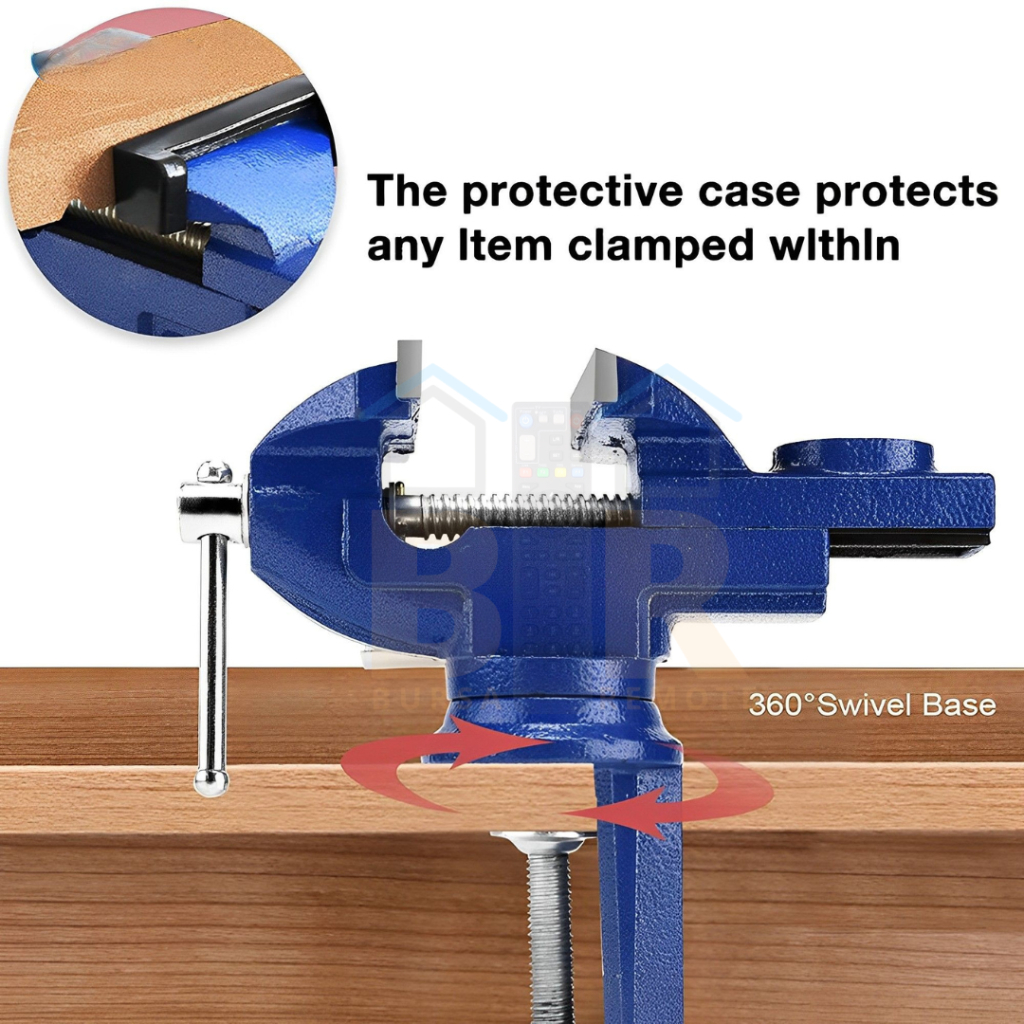 Vise Clamp Catok Ragum Putar Penjepit Meja Ukuran 60 MM 2.5 Inch Presisi Bahan Baja