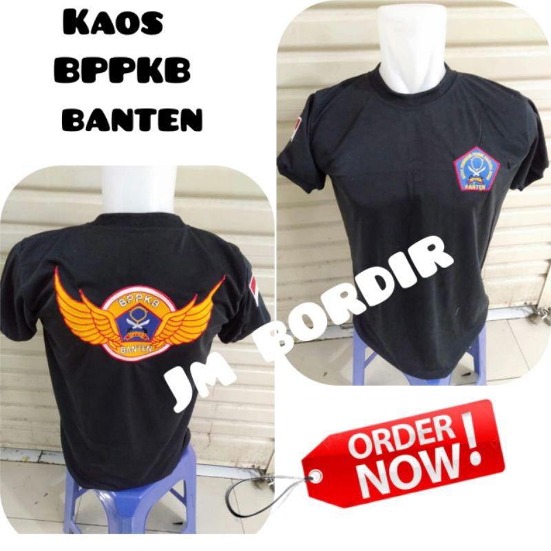 ( BISA COD ) KAOS BPPKB BANTEN BORDIR || LOGO BPPKB BANTEN BORDIR KOMPUTER