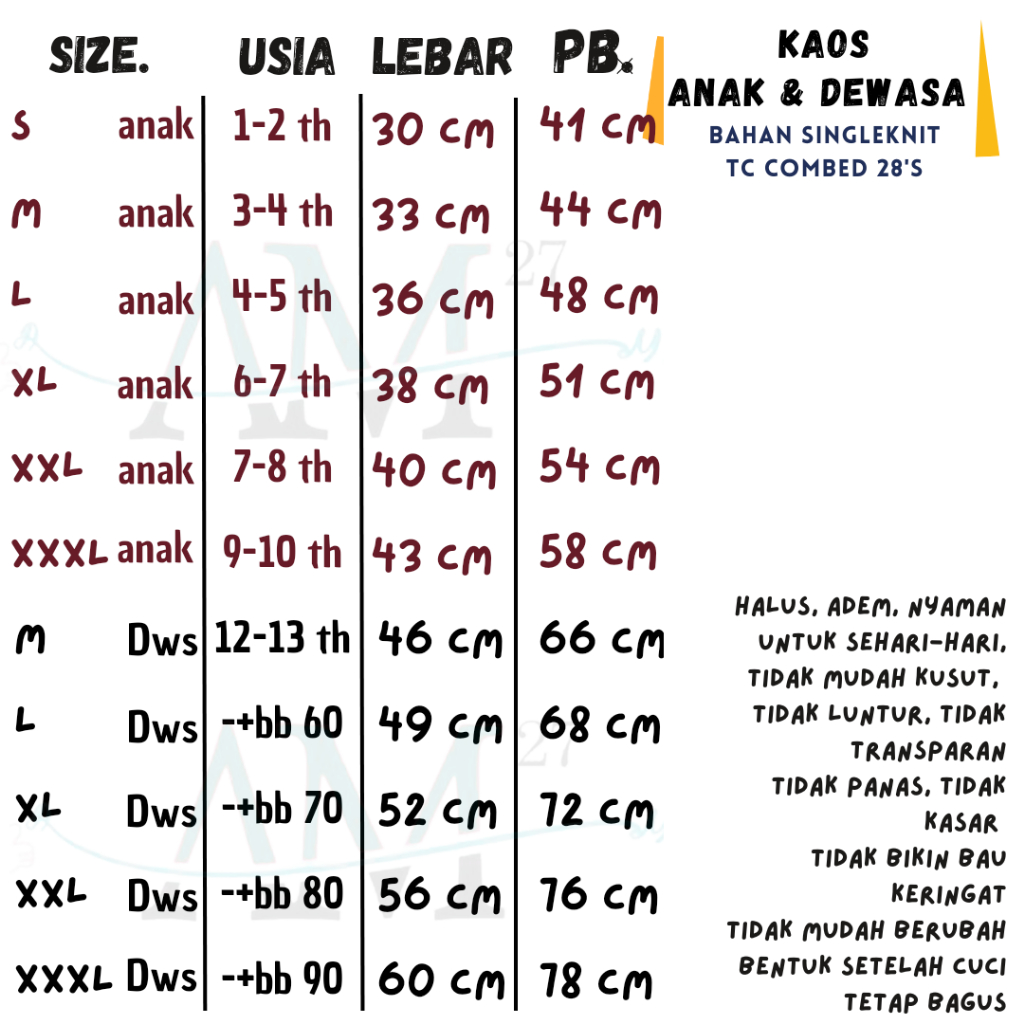 Baju Kaos Anak Cowok 3-12 tahun - Remaja- Dewasa S- 7XL-XXXL Jumbo KOALA