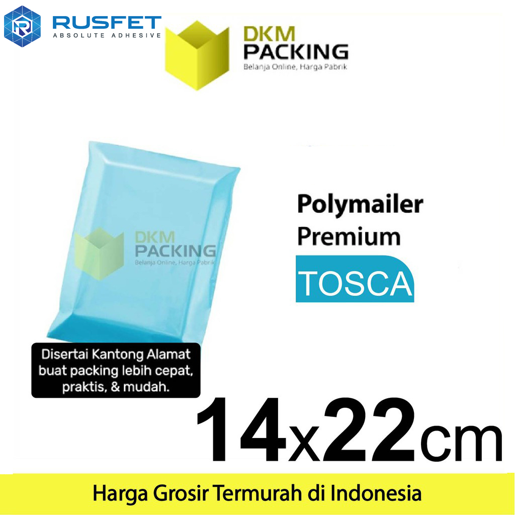 

Polymailer TOSCA 14 x 22cm PACK Amplop Plastik Packing Olshop PREMIUM / TERMURAH
