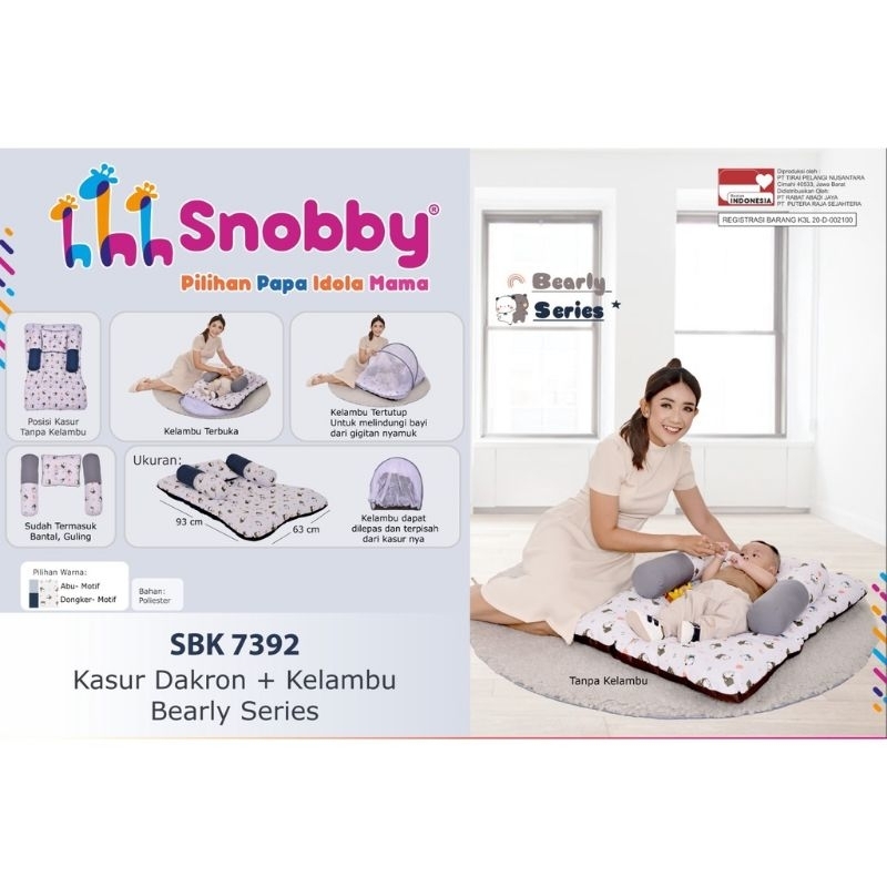 Snooby kasur dakron bayi+kelambu bearly series