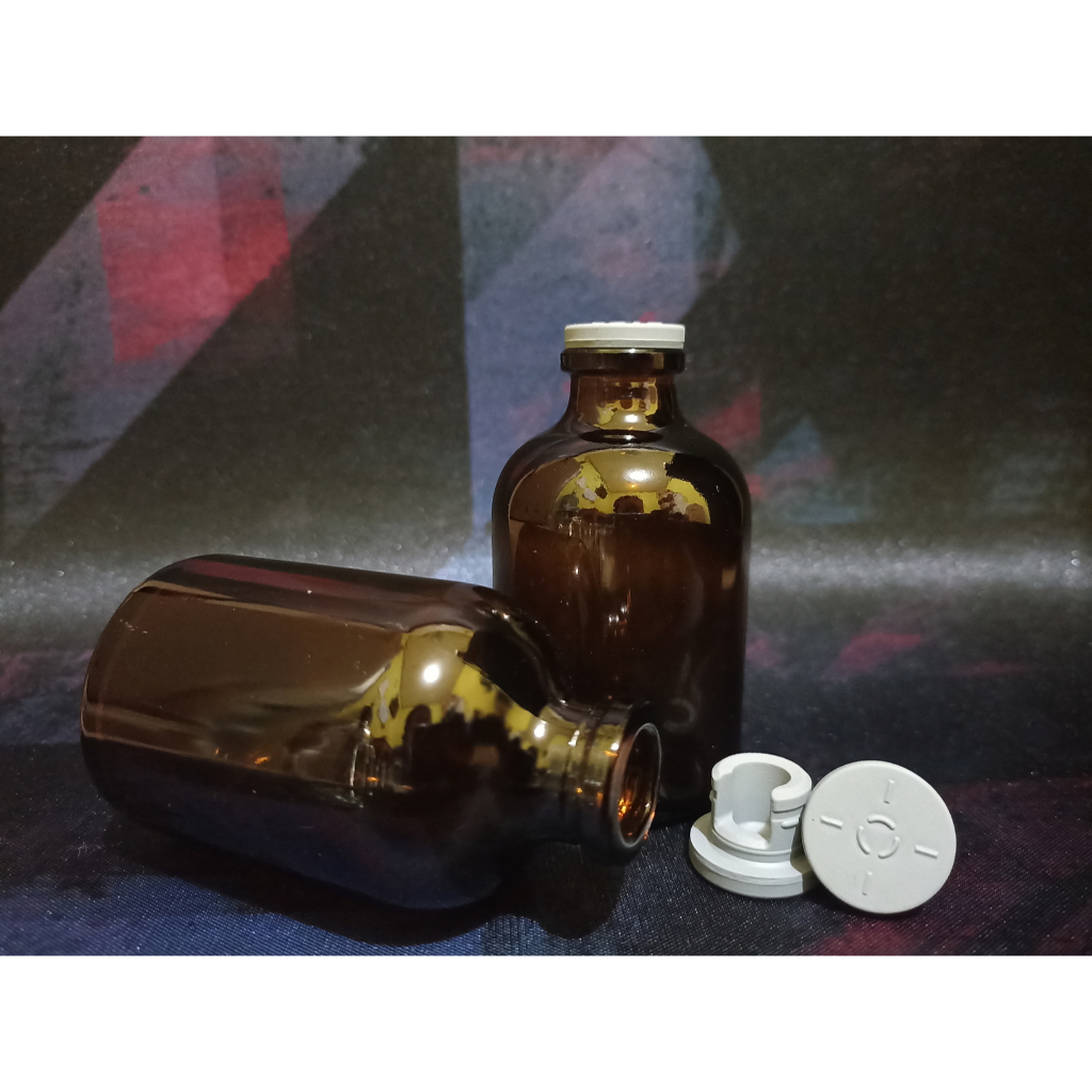 Botol Kaca Vial 50 ML Tutup Karet Tinggi - Vial 50ML