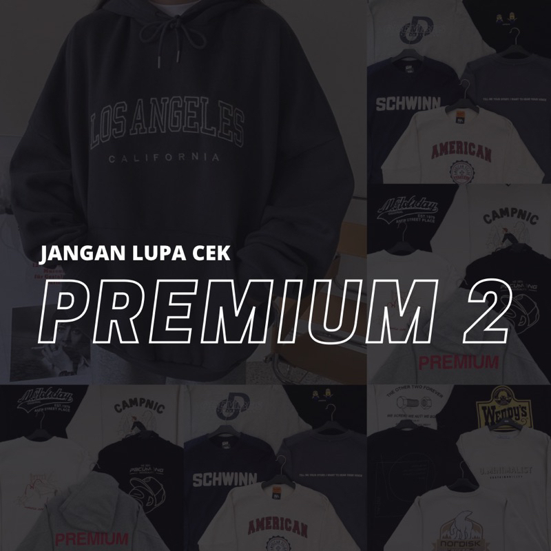 [PART 1 PREMIUM] HOODIE SWEATER CREWNECK PREMIUM OVERSIZE LENGAN BALON