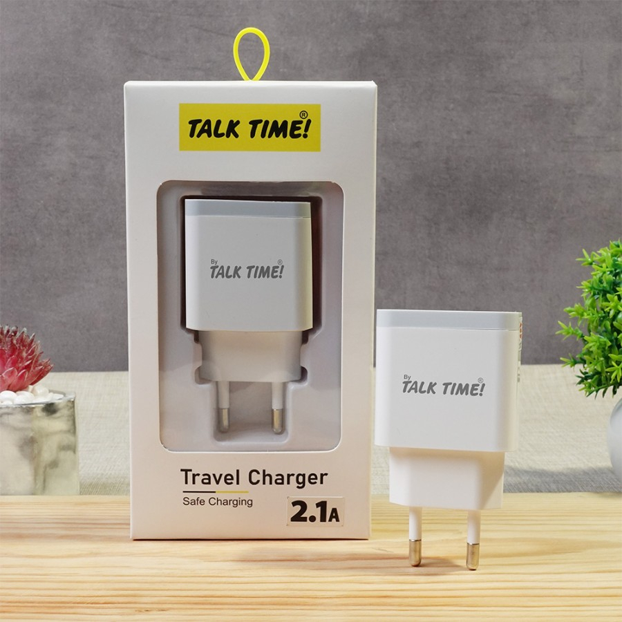 KEPALA CHARGER USB ADAPTOR BATOK CHARGER TALKTIME SMART CHARGER 2.1A TALKTIME 2.1 A