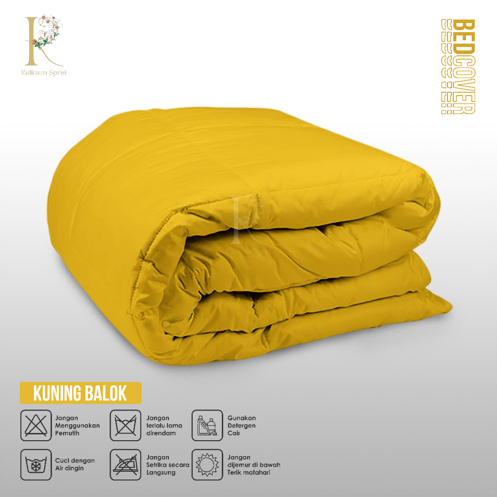 Bedcover Polos Saja 120x210 Tanpa Sprei Plain Aesthetic Only