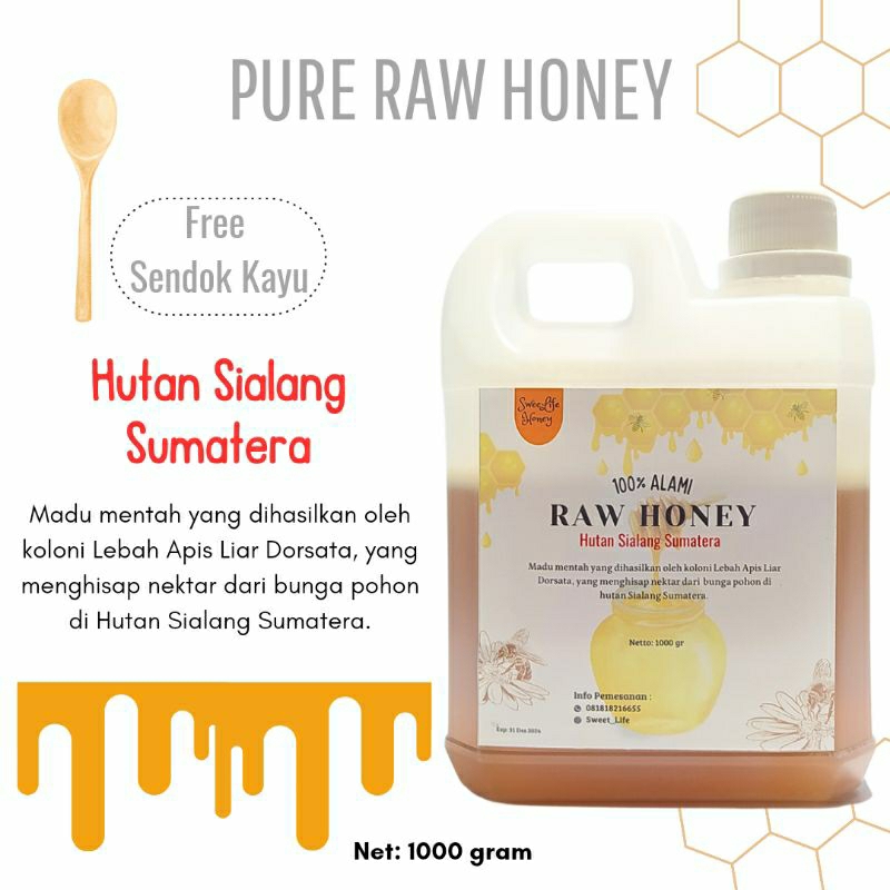 

Madu Hutan Murni Mentah Madu Asli Hutan Sialang Sumatera 1kg Pure Raw Honey