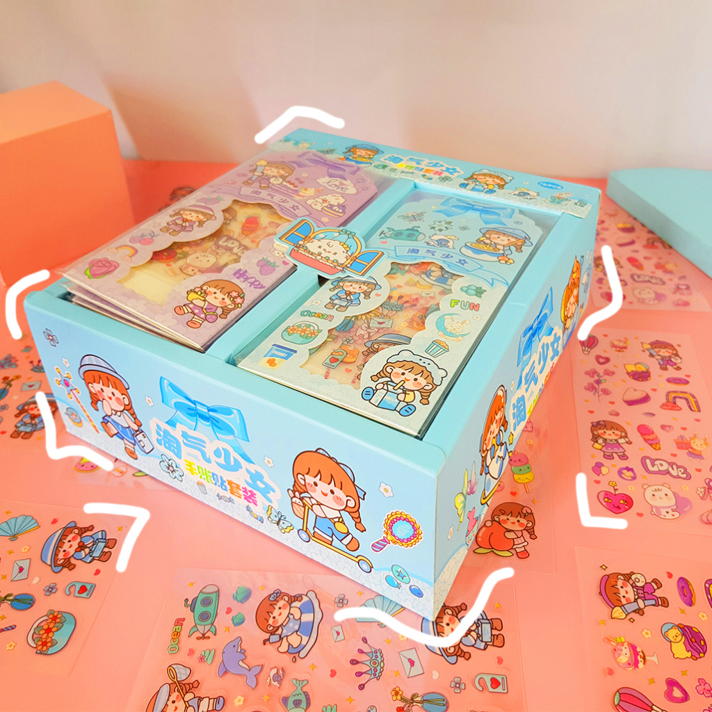 Sticker Asthetic Lucu/ Sticker 3D Tahan Air/ Sticker Jurnal Isi 4PCS 21915-7