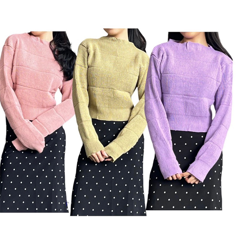 HC - Sweater rajut Wanita Lenora Knite Atasan Wanita Kekinian