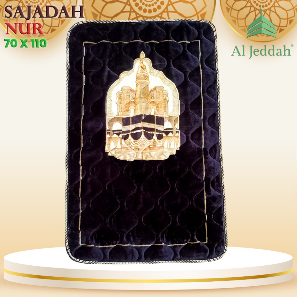 Sajadah Tebal AL-JEDDAH 70x110 Sajadah NUR Halus Lembut Sejadah Empuk